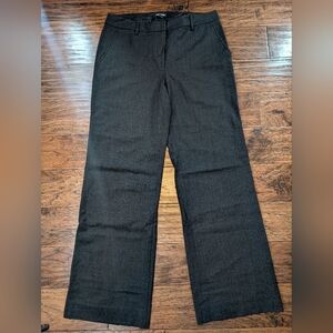 Eileen Fisher Wool Trousers Dark Grey Pants Size 8